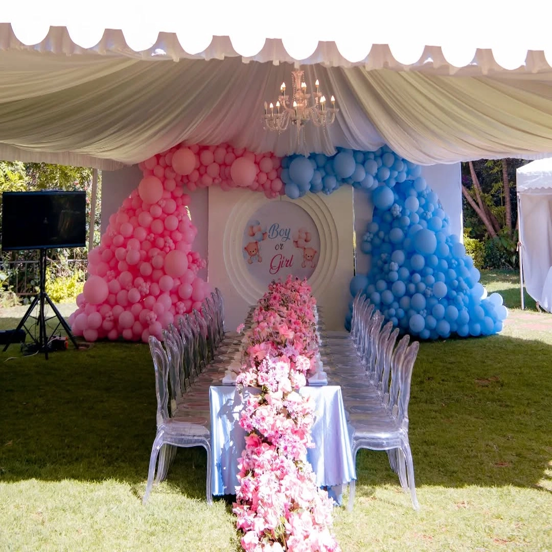 Elegance Chiavari Baby Showers — Elegance Chiavari — 25 Guests tier — setup in Nairobi | Sherehe Events